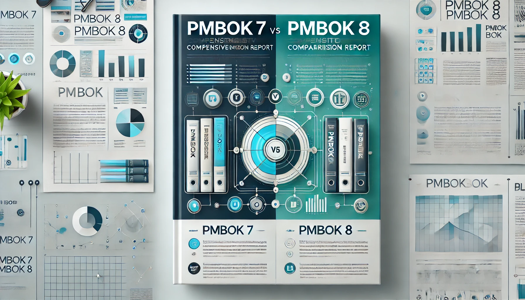 Cover image for PMBOK 7 vs PMBOK 8 Comprehensive Comparison Report